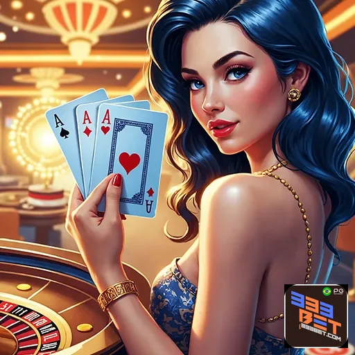 Imagem de cassino com jogos de azar, promovendo o site 333bet, uma plataforma de apostas online confiável.