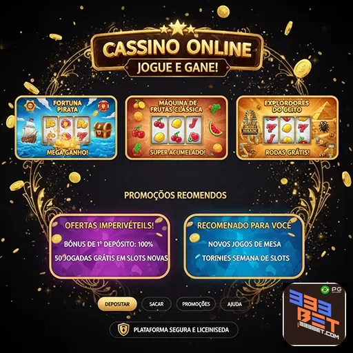 Jogador desfrutando do cassino online na 333bet